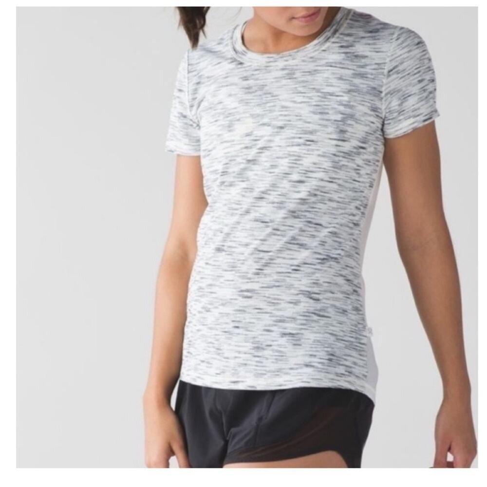 Lululemon Beat the Heat Short Sleeve Top Women's S Tiger Space Dye Athleisure